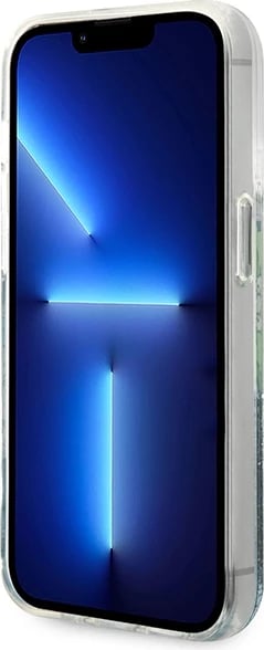Mbështjellës Guess Flower Liquid Glitter për iPhone 14 Pro 6.1", Gjelbër