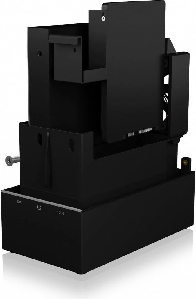 Kasë e jashtme IcyBox IB-RD3621-C31 për 2 HDD/SSD 2.5"/3.5", USB Type-C, e zezë
