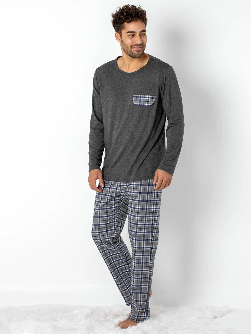 Set pizhamash për burra, Jumeon, 002-000305, anthracite