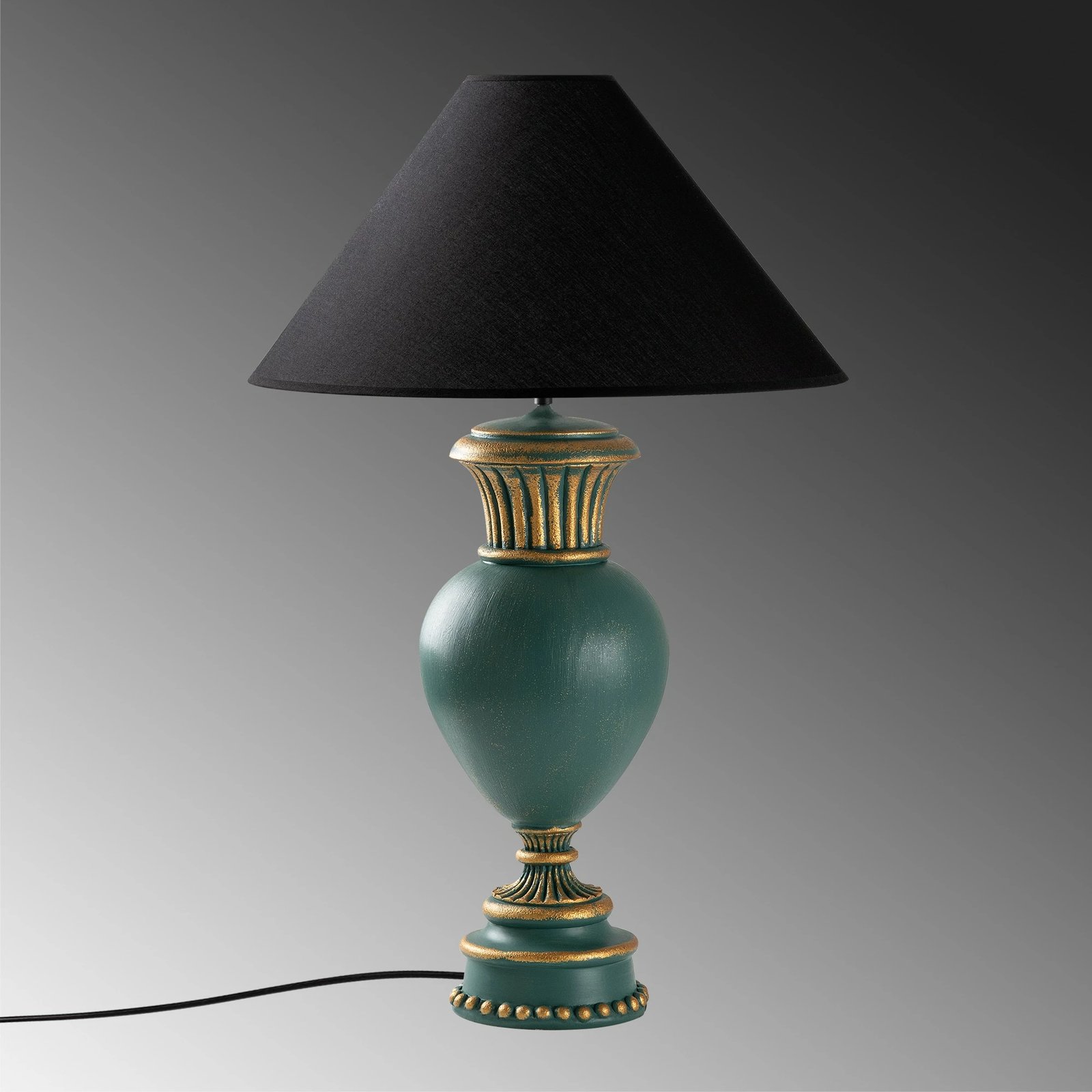 Llambë tavoline Opviq, ELEGANZE-5321, ngjyrë e gjelbër dhe e zezë
