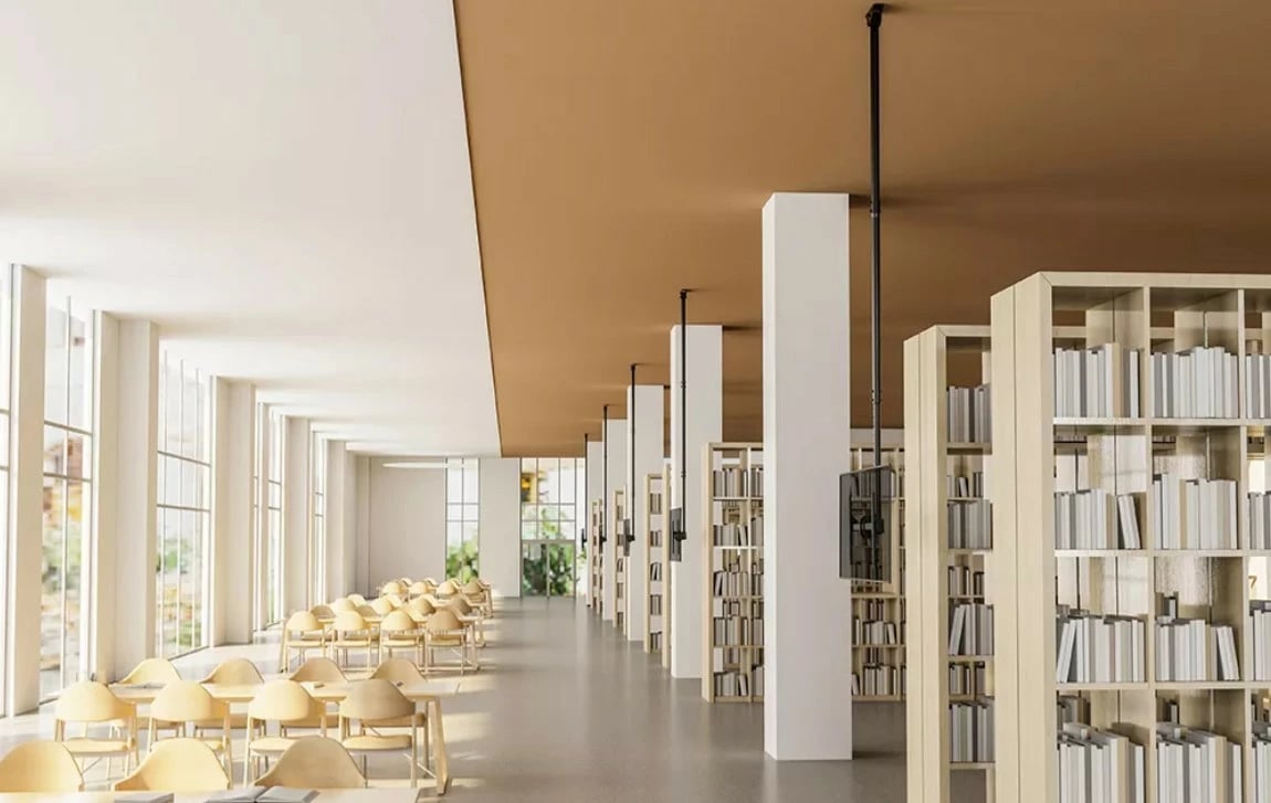 Mbajtës tavani për TV/monitor, Neomounts CL35-440BL16XL, 37-70 inch, deri 50 kg, lartësi 250-300 cm, pjerrësi 25° rrotullim 360°, e zezë