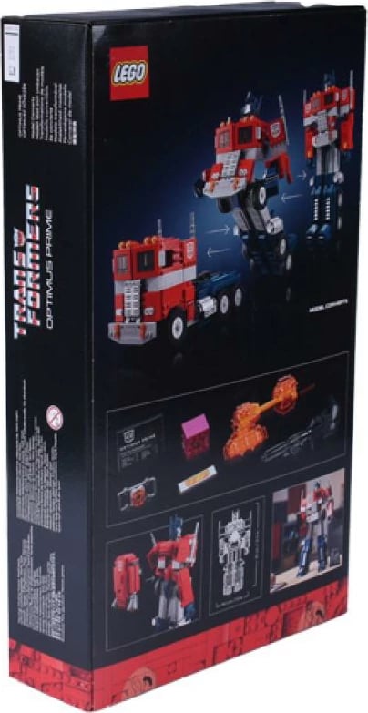 Set LEGO Creator Expert Optimus Prime 10302, 1508 copa, 18+ vjeç, e zezë