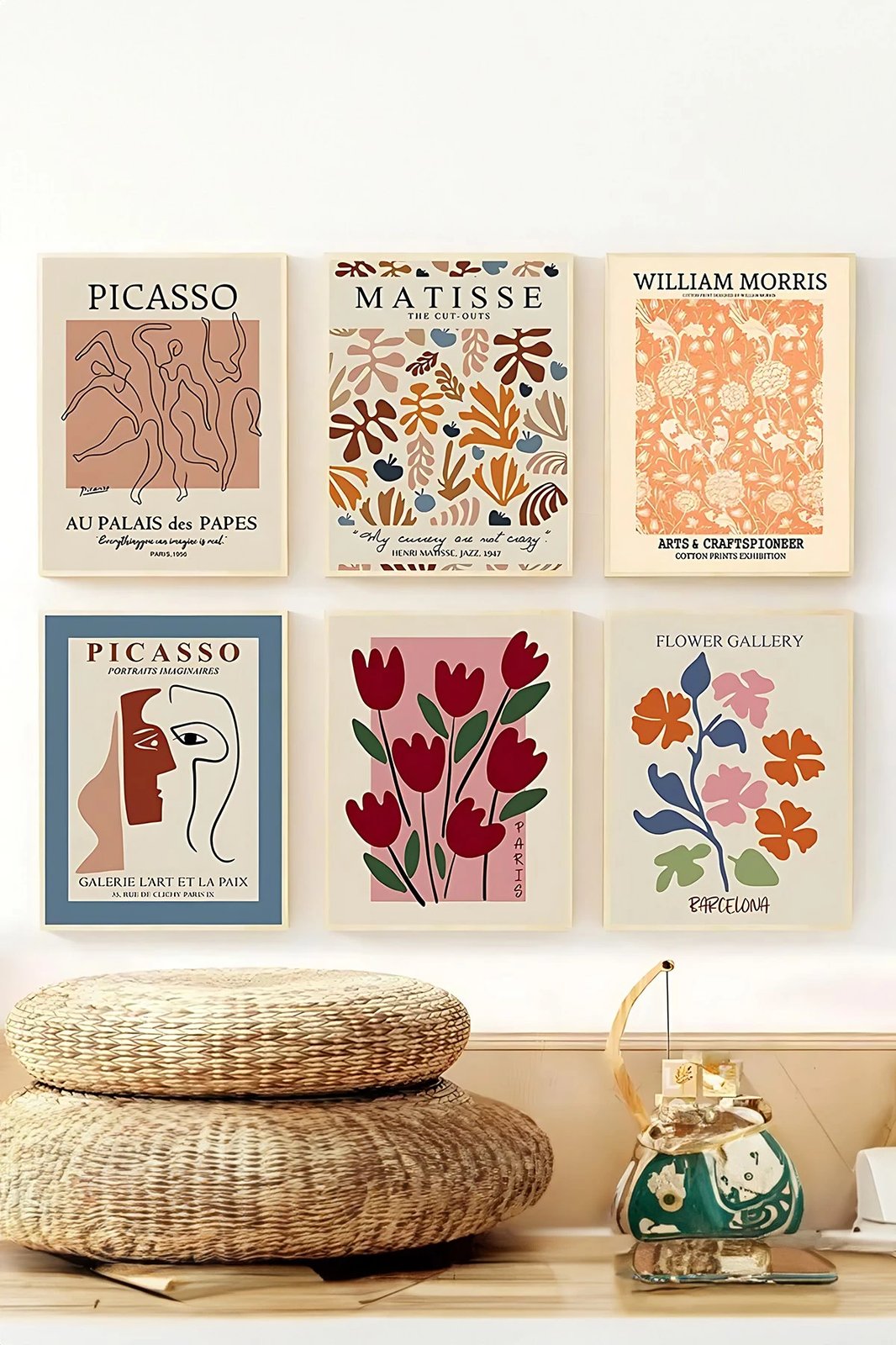 Piktura dekorative me kornizë (6 copë), Wallity, Artsycllct15