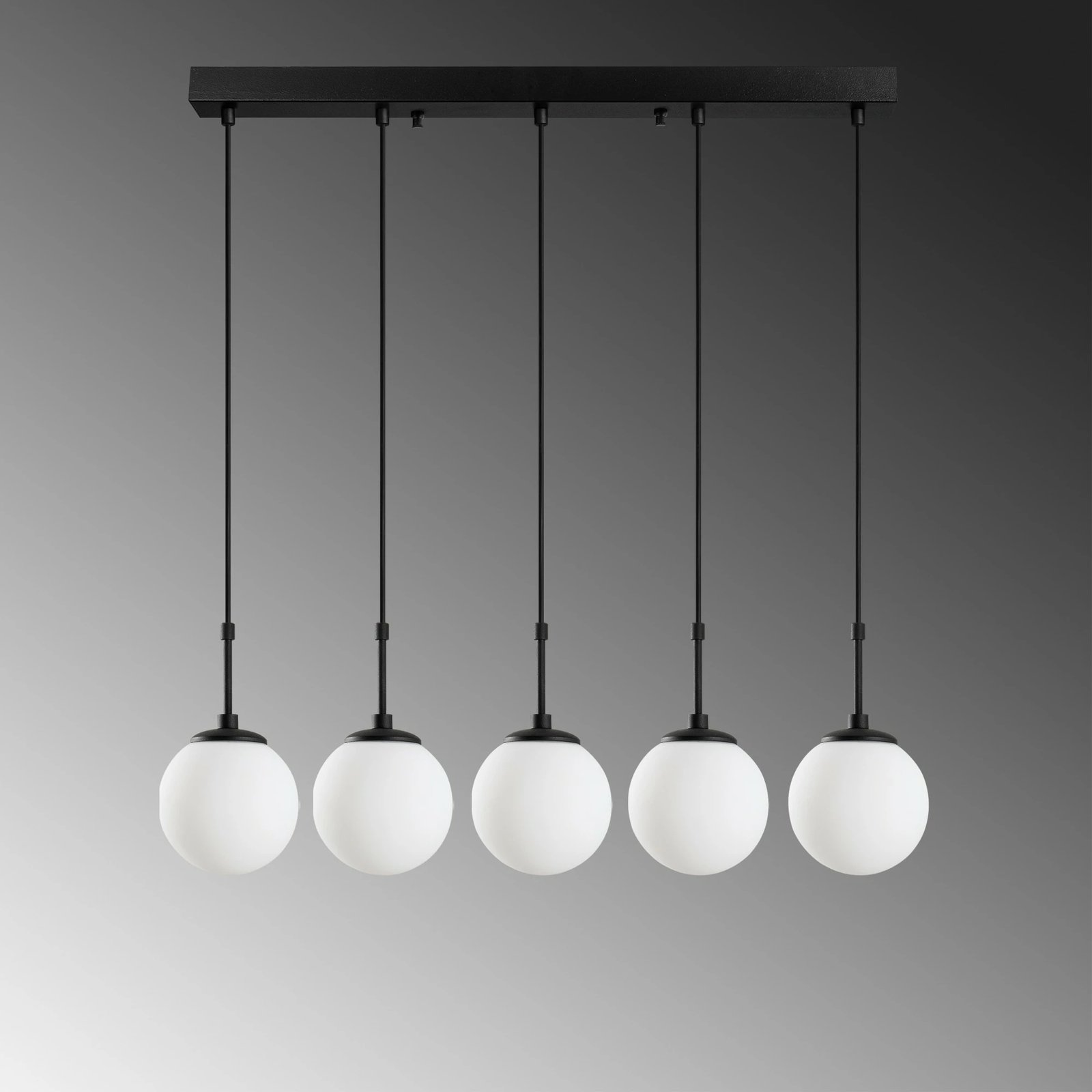 Llambë tavani Opviq Orbital, e zezë, 80x15x115cm