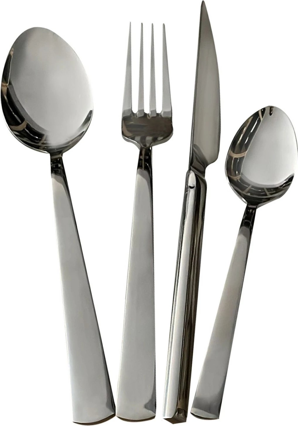 Set lugësh, pirunësh, thikash dhe lugësh ëmbëlsire, 24 copë, Hermia Deniz24, ngjyrë argjendi