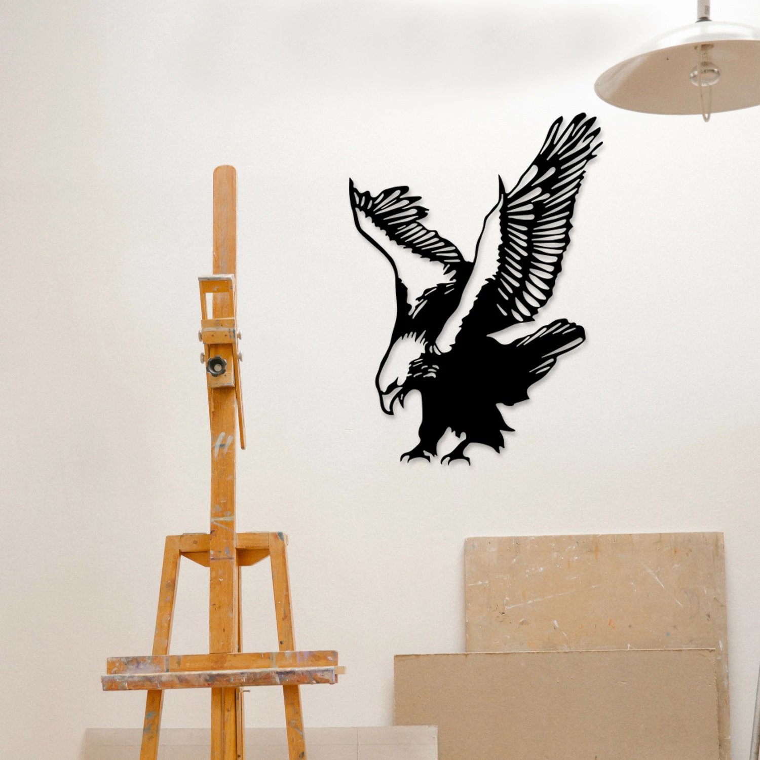 Aksesor dekorativ metalik për mur, shqiponjë, Wallity