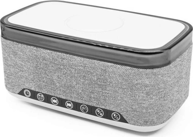 Radiobudilnik Denver FM, Bluetooth, karikim wireless, gri