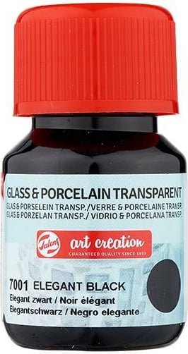 Ngjyrë transparente Talens për qelq/porcelan 7001 elegant black 30ml