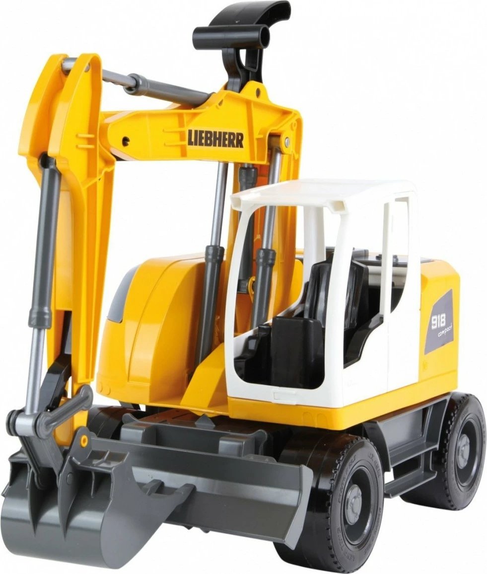 Lodër ekskavator Lena Worxx Liebherr, 48 cm, plastikë, verdhë/gri/bardhë, në kuti