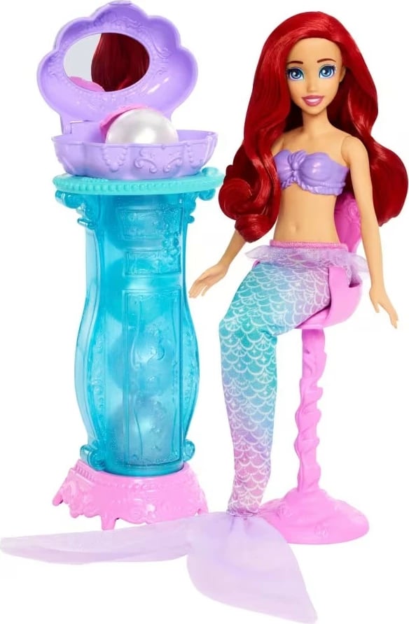 Kukull sirenë Mattel Disney Princess Arielka JBF86 me tavolinë tualeti dhe aksesorë, për vajza