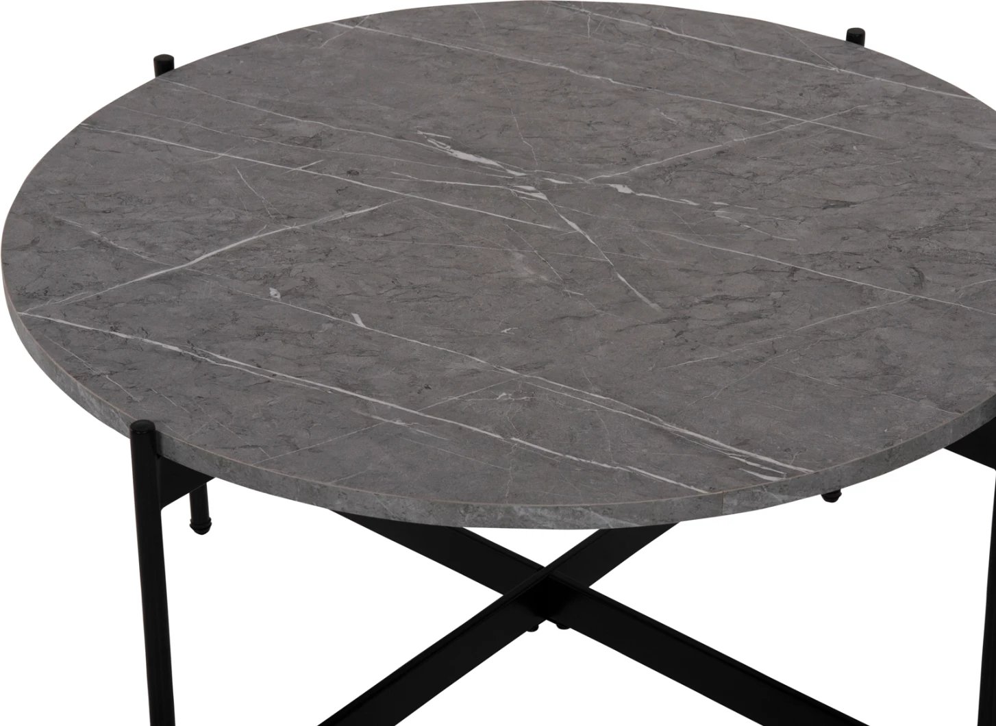 Tavolinë kafeje FH9588.02, sipërfaqe tavoline mermer gri, bazë metalike e zezë, Φ80x45H cm Tavolinë kafeje FH9588.02, sipërfaqe tavoline mermer gri, bazë metalike e zezë, Φ80x45H cm