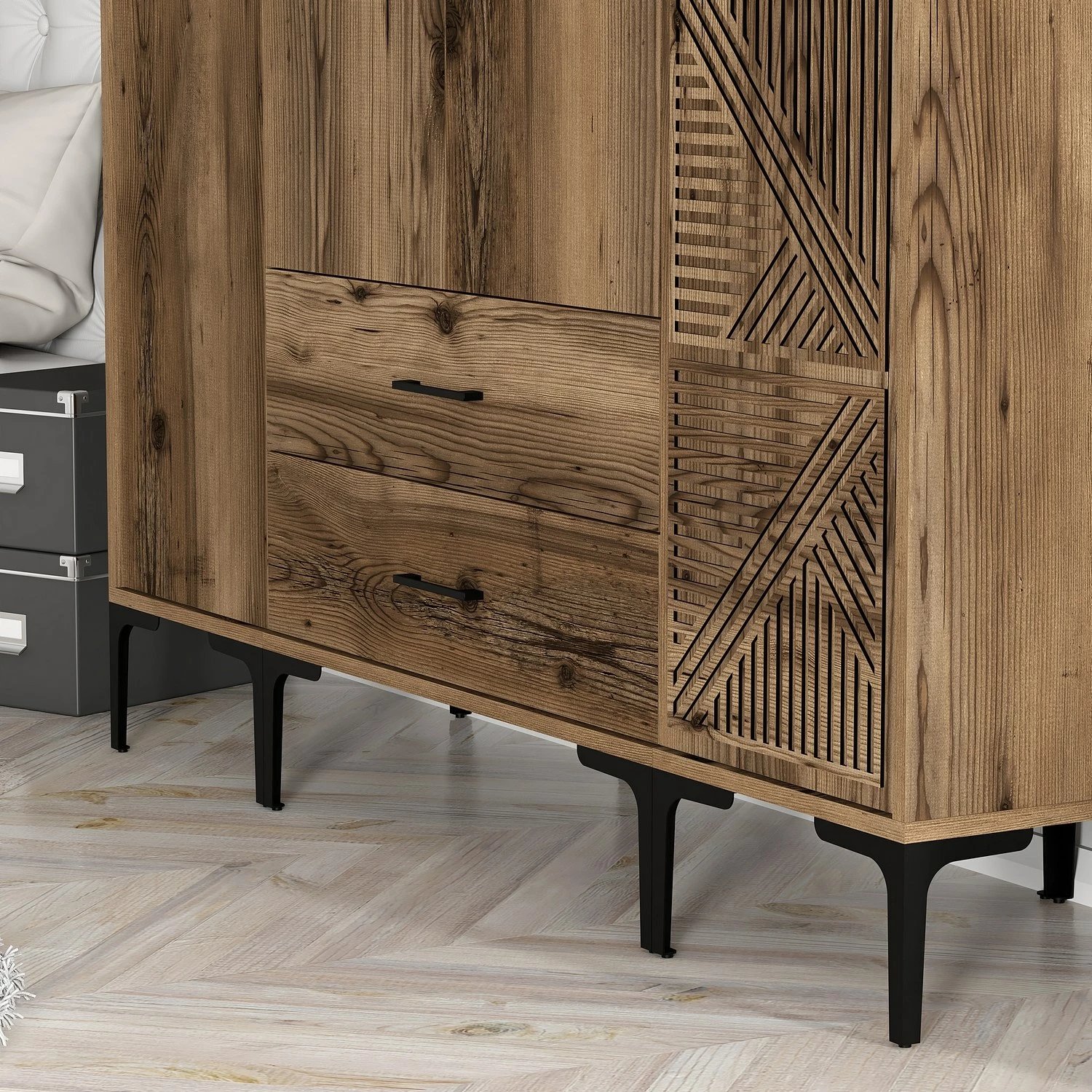 Dollap garderobe, ngjyrë arre, Skye Decor, Kumsal STP