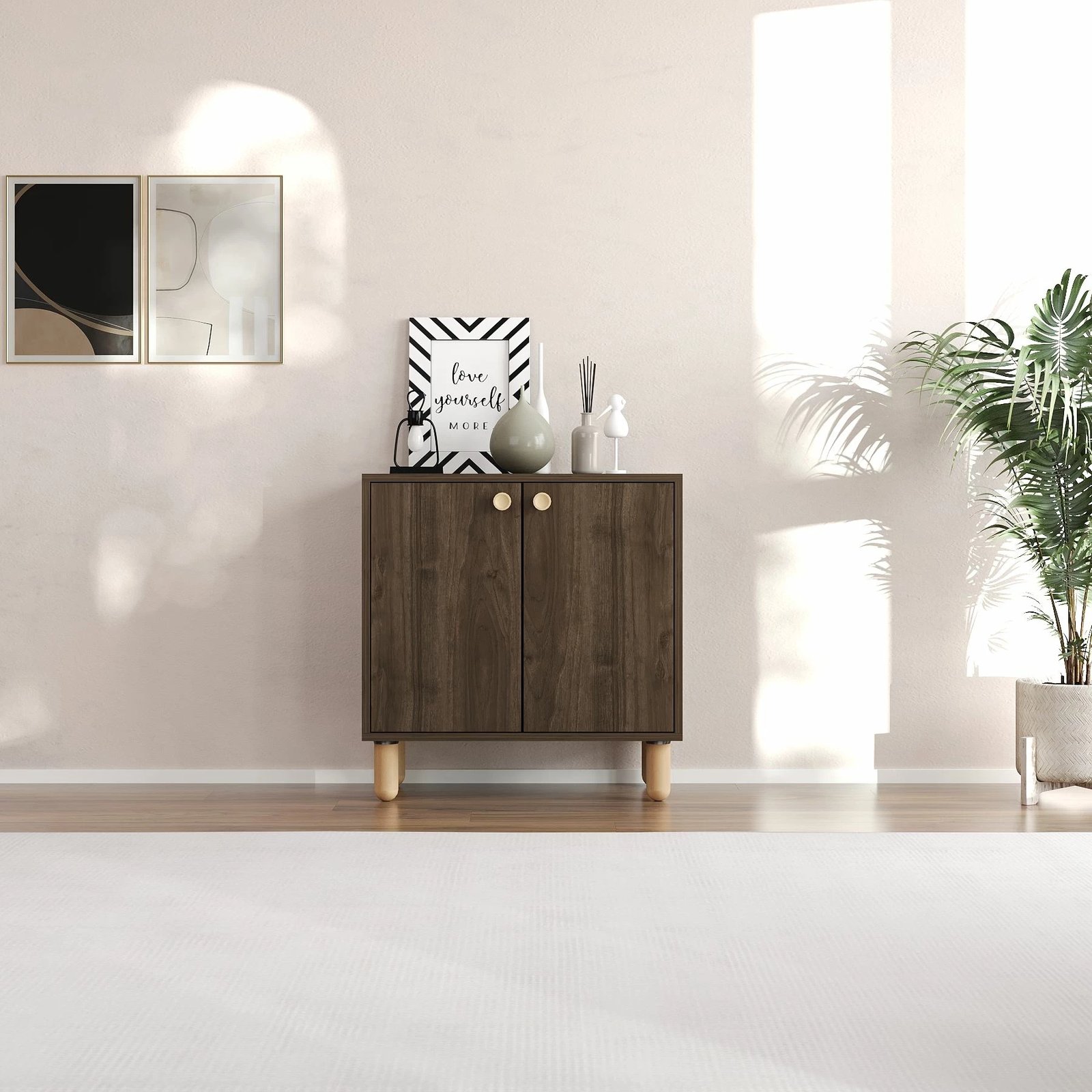 Dollap multifunksional Skye Decor, Lina, ngjyrë arre