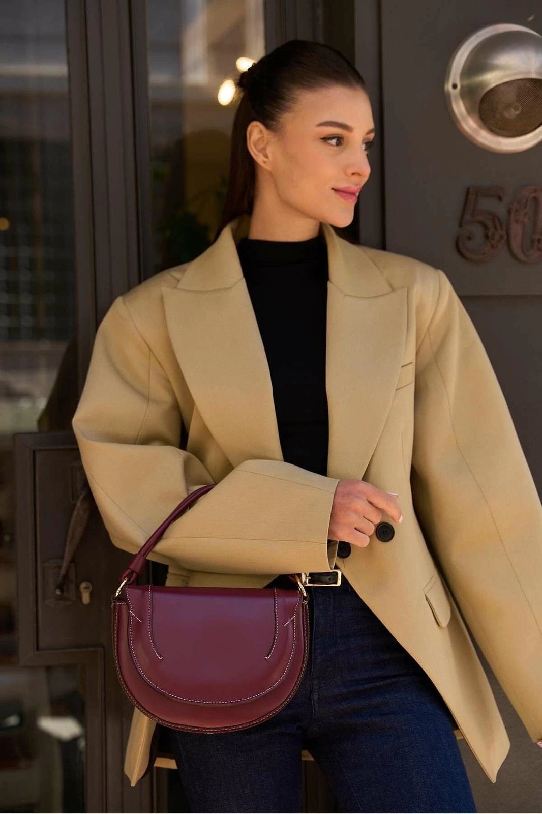 Çantë dore Zoozie Bags, MK1020225SV10-008, ngjyrë e kuqe klaret
