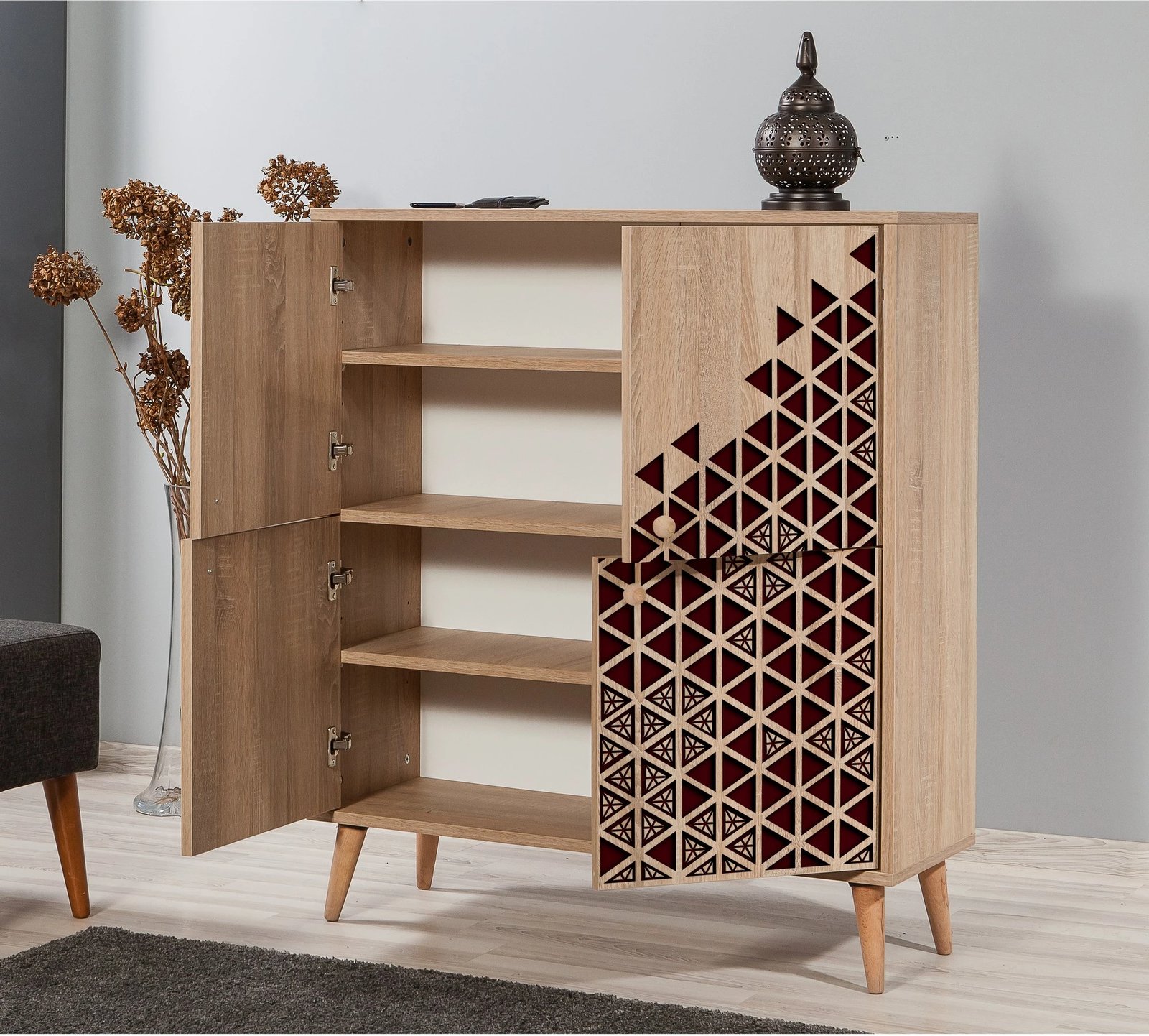 Dollap shumëpërdorimësh, ngjyrë lisi Sonoma, Multilux-122