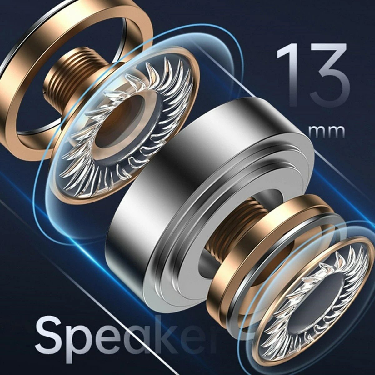 Kufje TWS USAMS XH Series, Bluetooth 5.1, mikrofon i dyfishtë, Blu