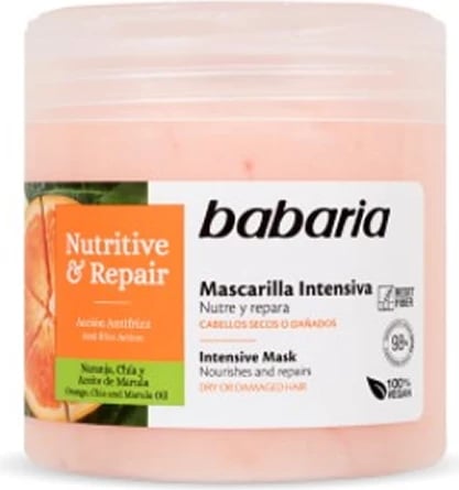 Maskë për flokë Babaria Nutritive & Repair unisex 400ml