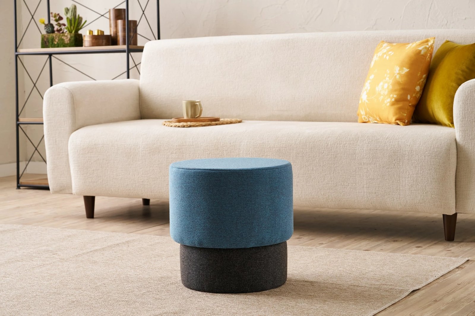 Puf Patara, ngjyrë kaltër, Atelier del Sofa