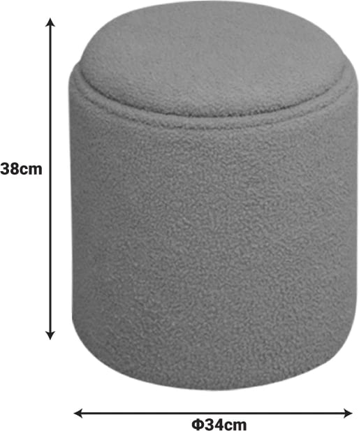 Shtol-trung Batur, stof boucle ngjyrë e gjelbër, D34x38cm