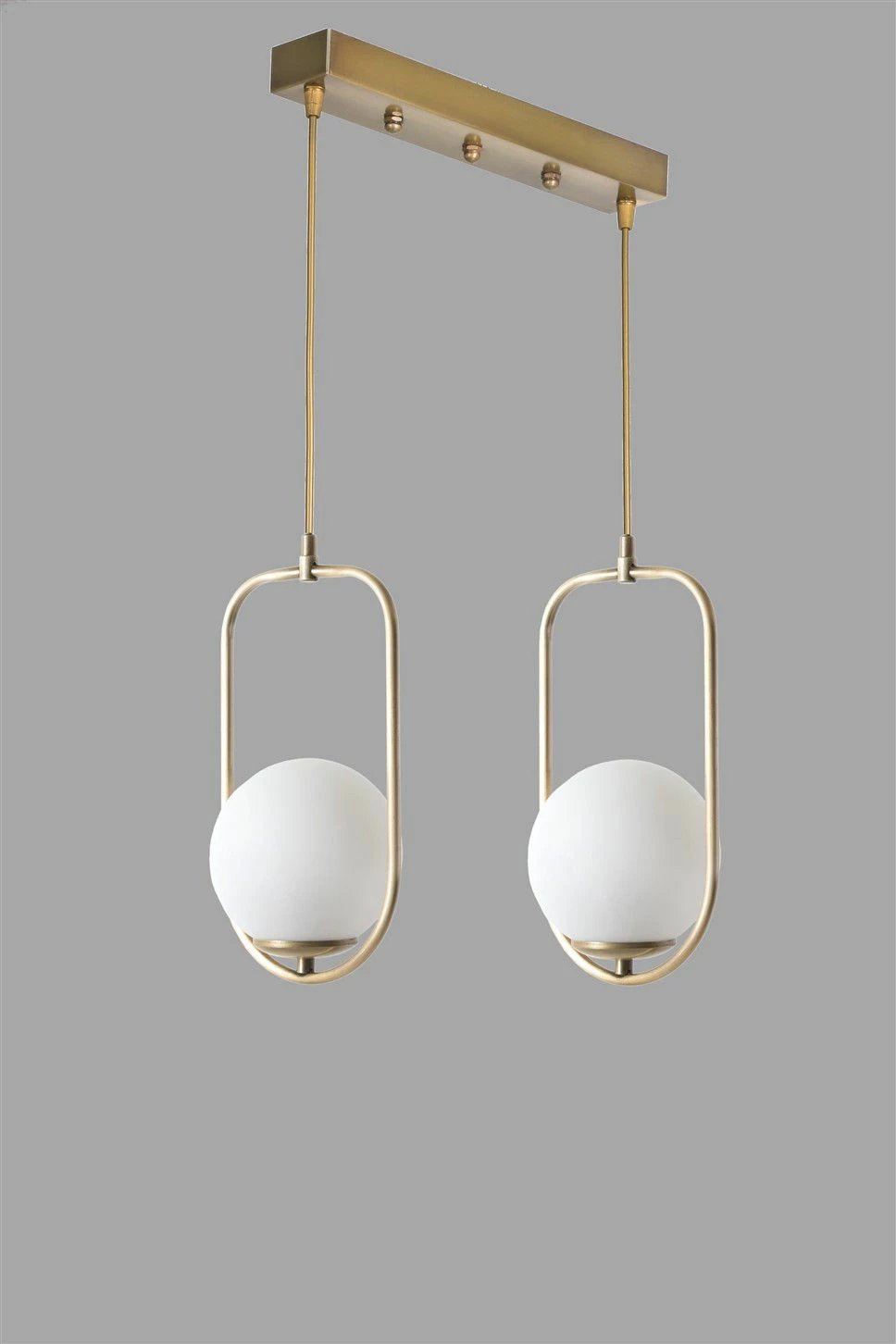 Llambë varëse Opviq, dysh, xham i bardhë, bakër, ahu