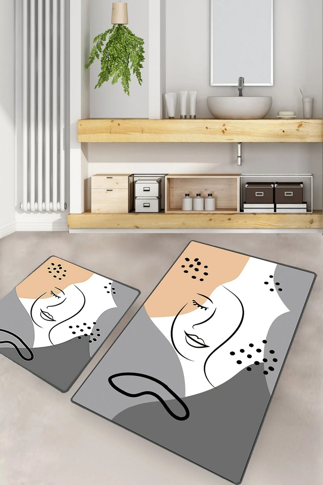 Set tapetash për banjo (2 copë), Mijölnir, fytyrë e buzëqeshur