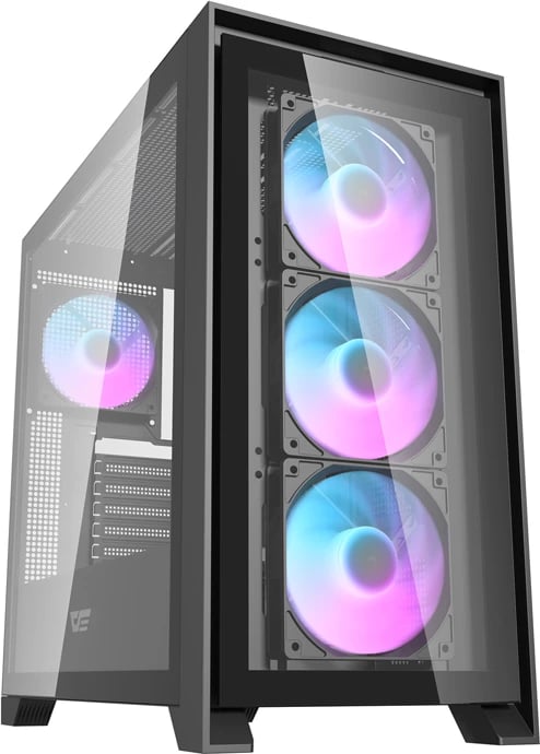Kasë Darkflash DRX90 Glass, Mid Tower, ATX/M-ATX/ITX, xham i temperuar, e zezë