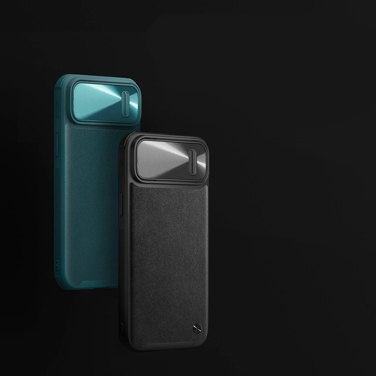 Mbështjellës Nillkin CamShield Leather S Case për iPhone 14, me kapak kamere, e zezë