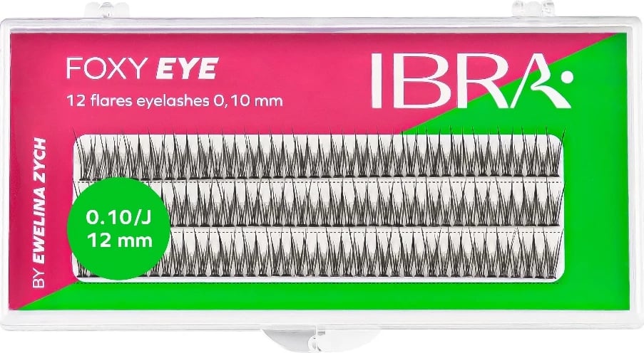 Cluster për qerpikë Ibra Foxy Eye 12mm, 120 copë, e zeza