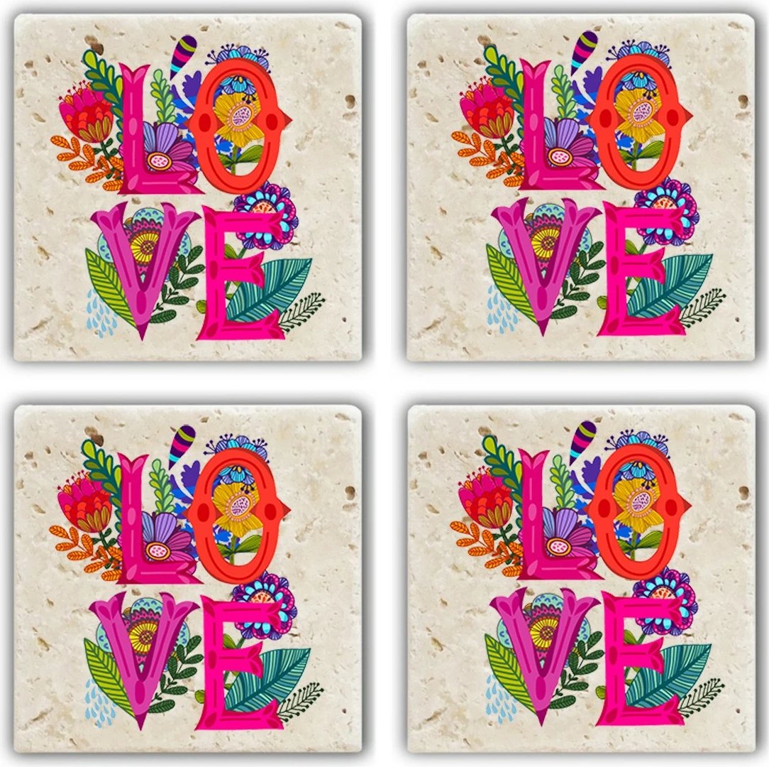 Nënkupa guri natyral, shumëngjyrëshe, 4 copë, Hermia, TBA7436502835865