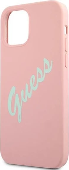 Mbështjellës Guess GUHCP12LLSVSPG për iPhone 12 Pro Max 6.7", silikon, rozë/jeshile Mbështjellës Guess GUHCP12LLSVSPG për iPhone 12 Pro Max 6.7", silikon, rozë/jeshile
