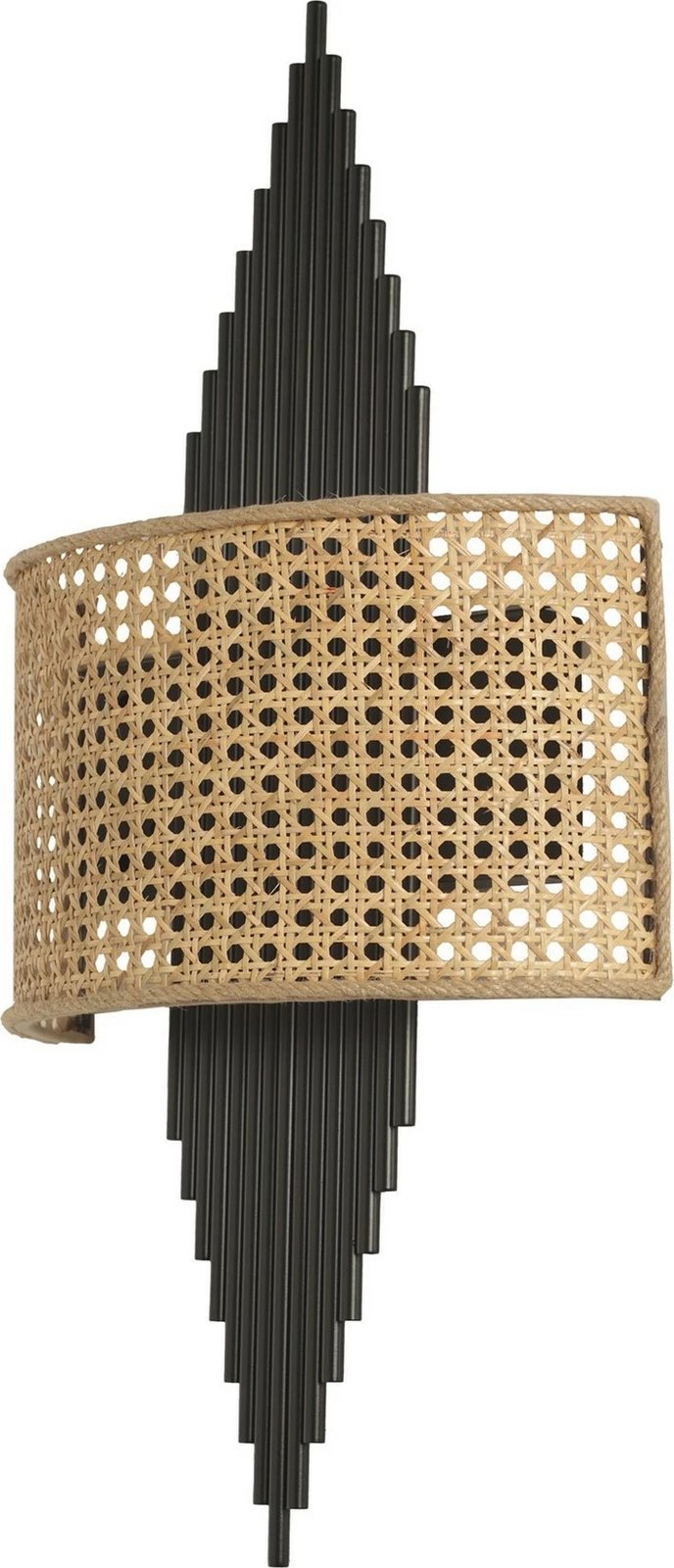 Aplik muri Opviq, Hande, ovale, ratan, ngjyrë e zezë dhe ari