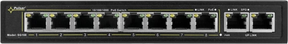 Switch TP-LINK SG108, 10 porta (8xPoE + 2xUplink), i zi