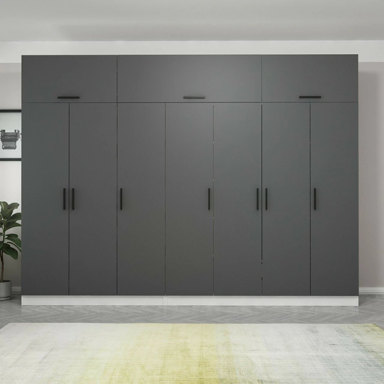 Dollap Skye Decor, anthracite dhe i bardhë, 5151