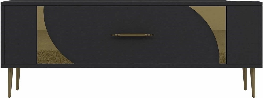 Komodë TV Skye Decor, anthracite, gold, Retrop2