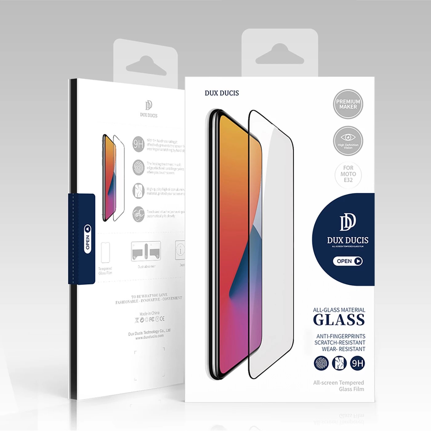 Xham i temperuar Dux Ducis 10D për Motorola Moto E32, i zi