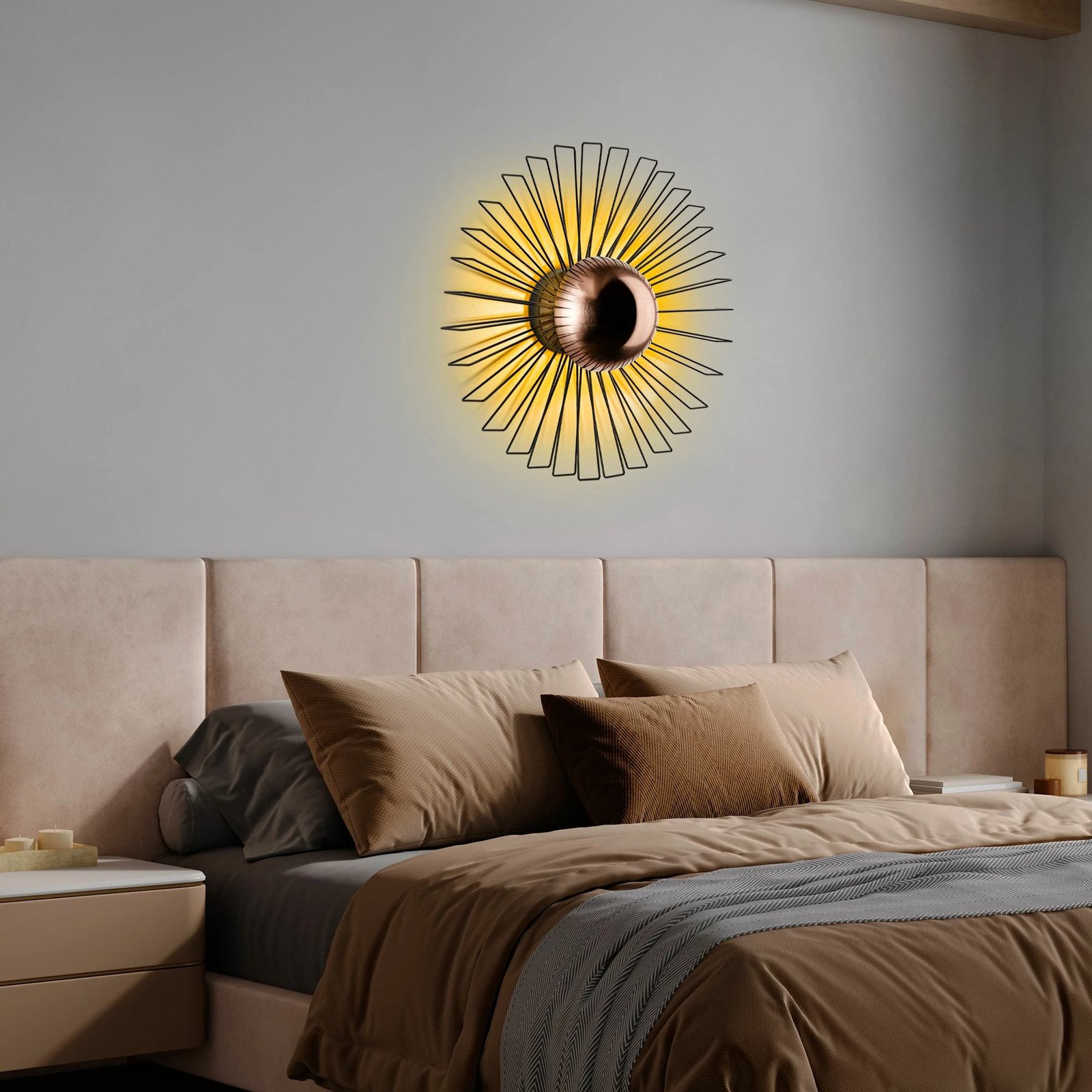 Llambë muri Opviq, Kaya - 15235 - L, ngjyrë e zezë, metal