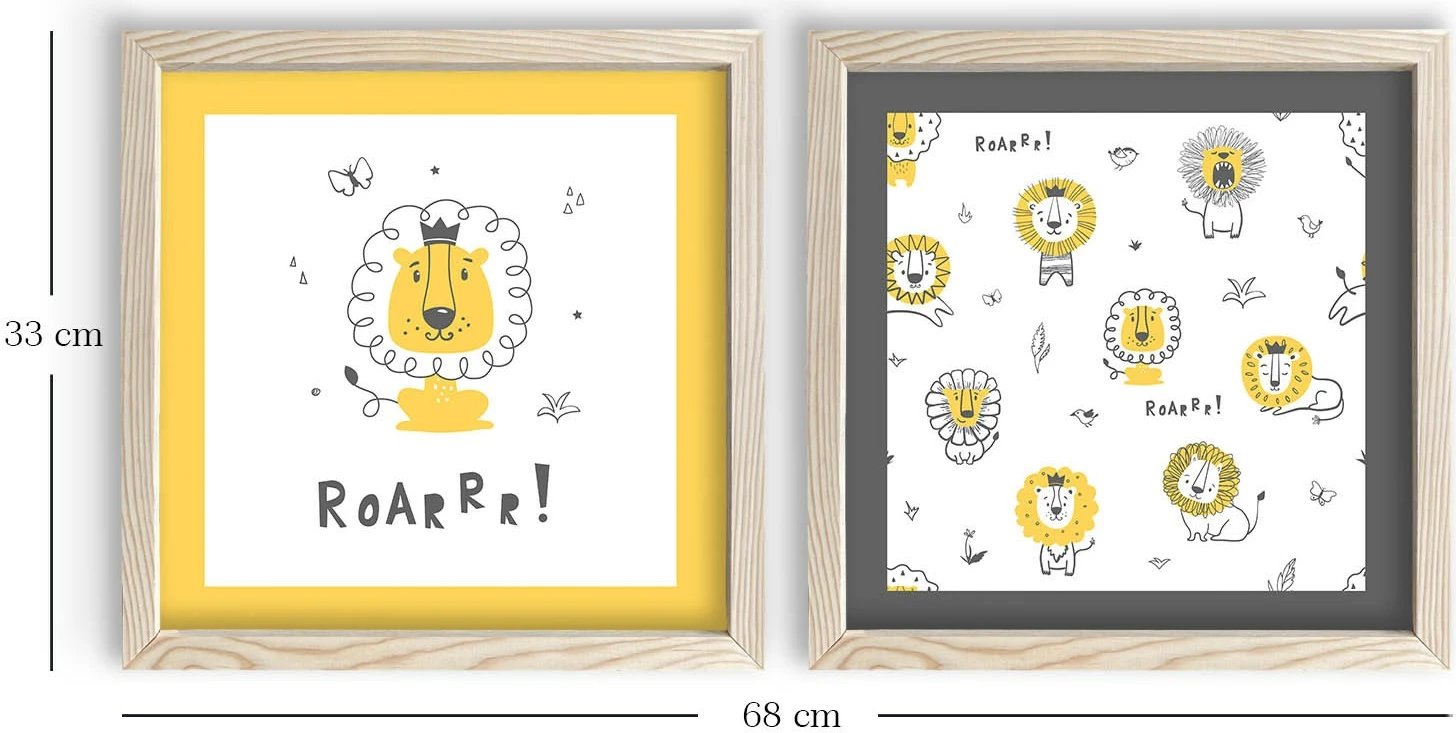 Pikturë dekorative me kornizë MDF (2 copë), Wallity, 2P3333KCT-006