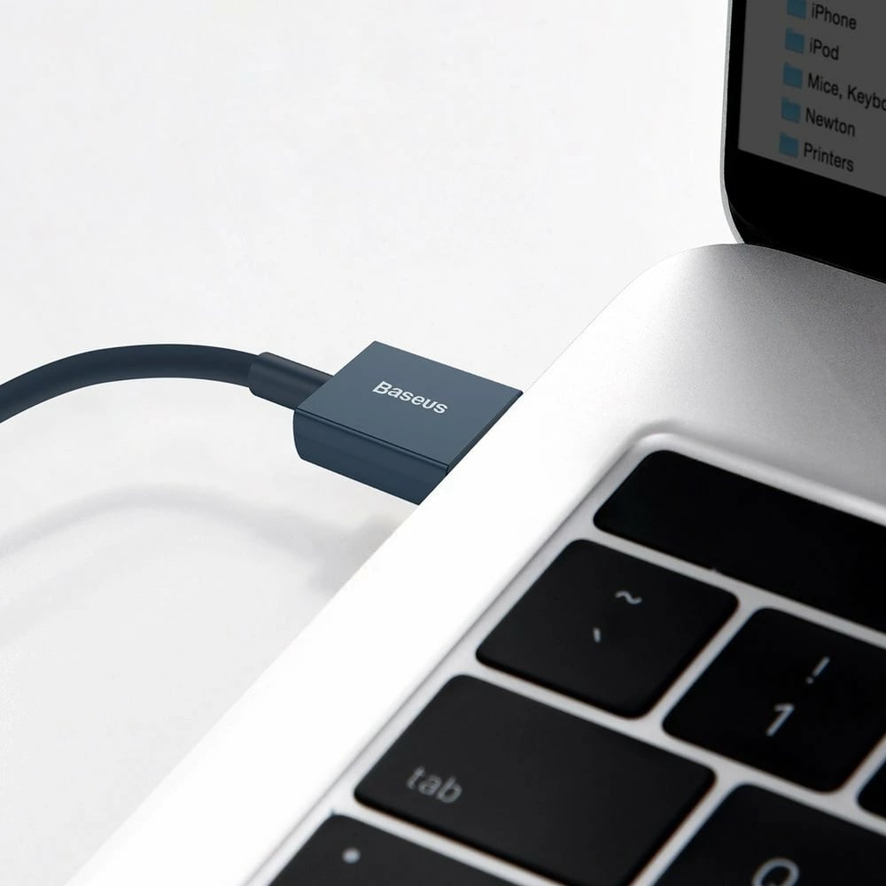 Kabllo Baseus Superior CALYS-A03 USB në Lightning, 1 m, Blu Kabllo Baseus Superior CALYS-A03 USB në Lightning, 1 m, Blu