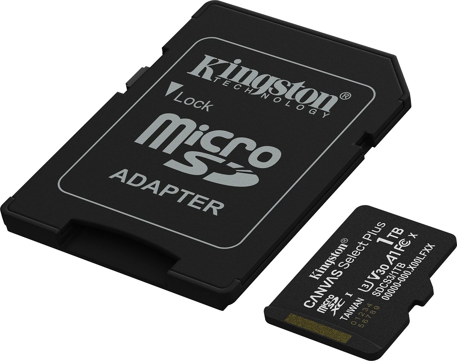 Kartelë microSDXC Kingston Canvas Select Plus Gen3 1TB me adapter, e zezë