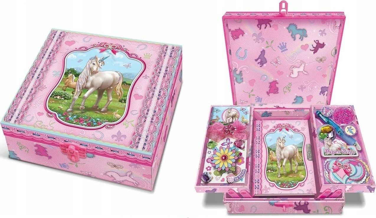 Set kreativ Pulio Pecoware me kuti dekorative, unicorn, për vajza