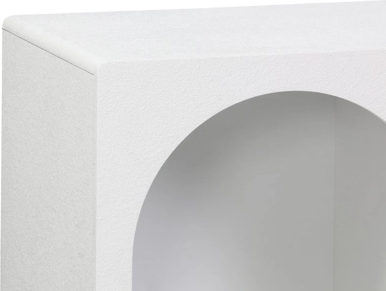 Bufe Emersi me rafte, MDF, ngjyrë e bardhë, 120x35x76cm