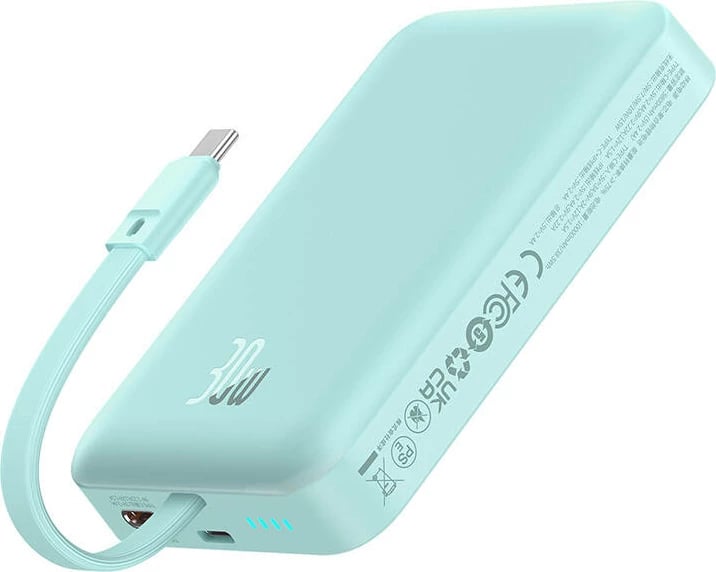 Powerbank Baseus Magnetic Mini 10000mAh, 30W, MagSafe, USB-C, blu