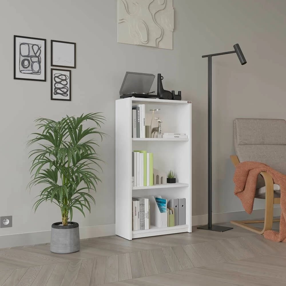 Raft librash Hanah Home, Ktp-130-Bb-1, i bardhë