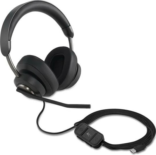 Kufje Kensington H2000 USB-C, me mikrofon, për zyrë dhe muzikë, e zezë