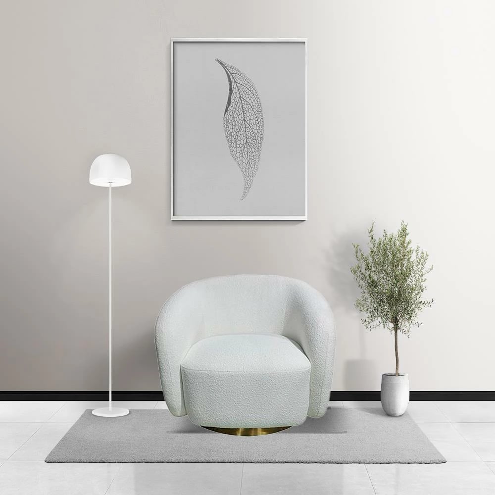 Karrige Nextdeco Bouclé Scot, Bezhë me Bazë të Artë 54x57xH75cm