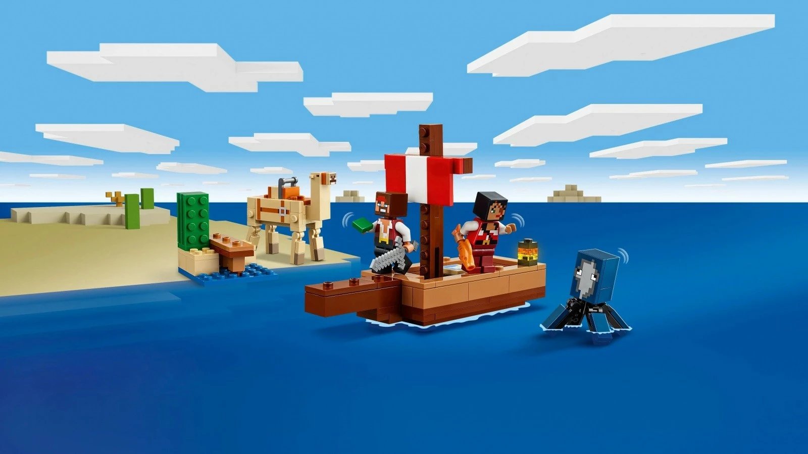 Set LEGO Minecraft Pirate Ship Voyage 21259, 166 pjesë, plastikë