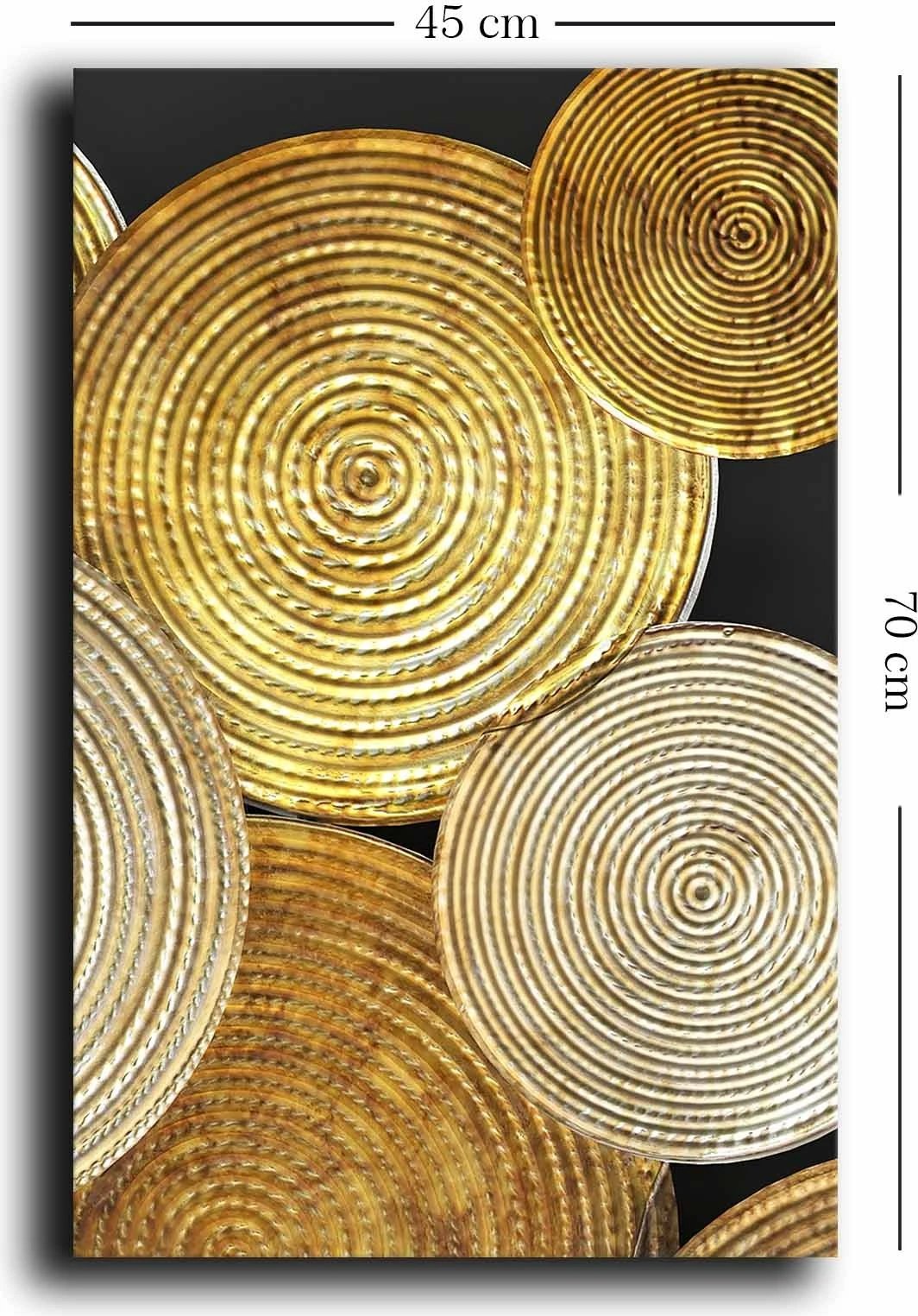 Pikturë dekorative në kanavacë, Wallity, 4570NISC-018, ngjyrë ari, bezhë, e zezë, e bardhë, 45x70cm