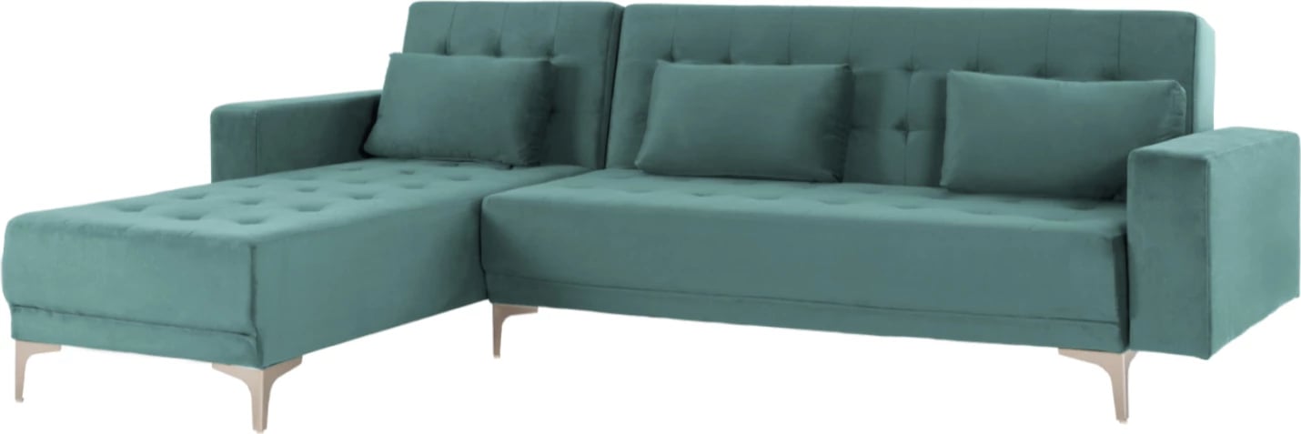 Divan qoshe-shtrat ELIZA, FH3145.04, jeshil deti, 245x80-160x80H cm