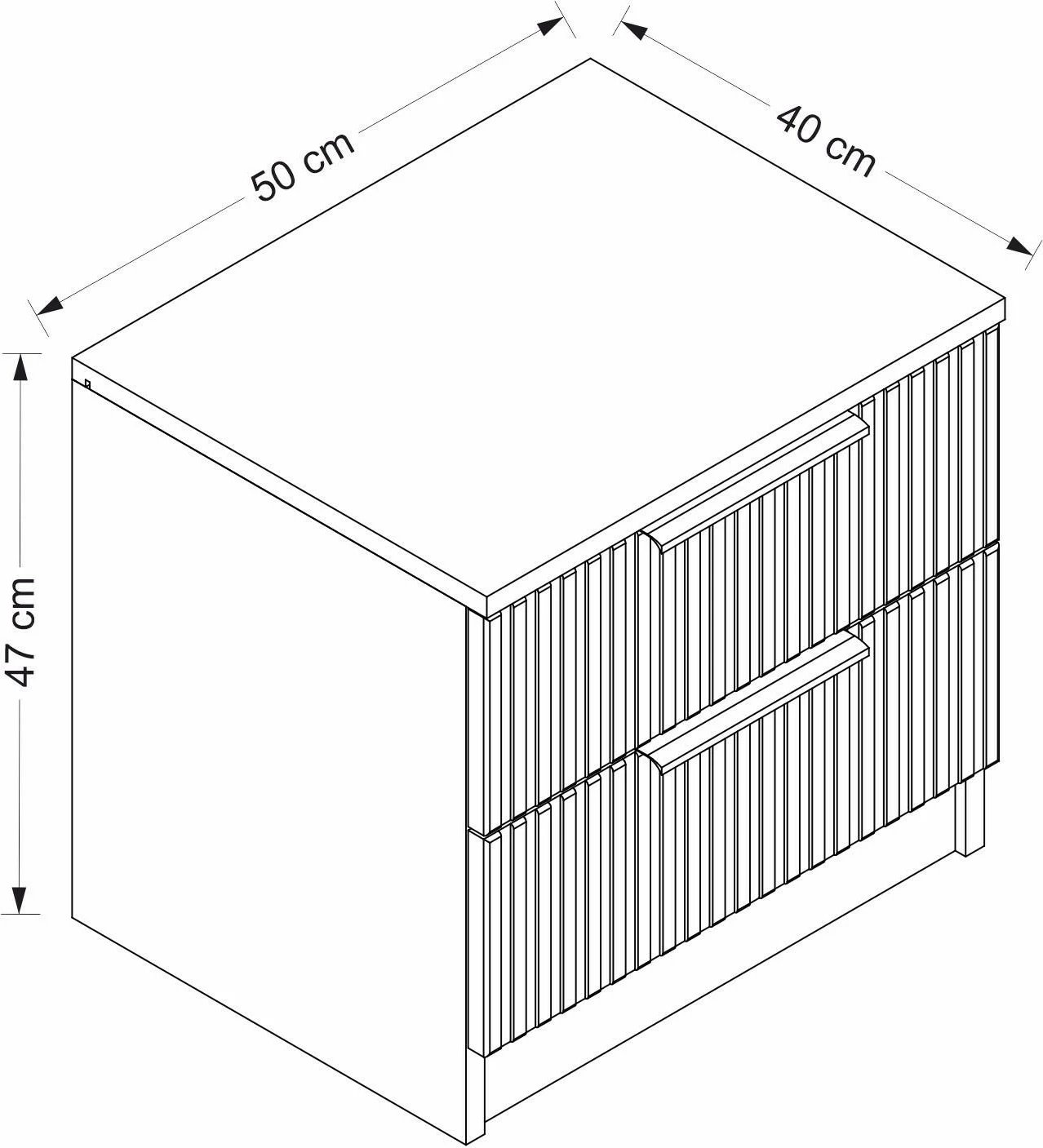 Komodinë nate Hanah Home, Kale Plus - 7910, e bardhë