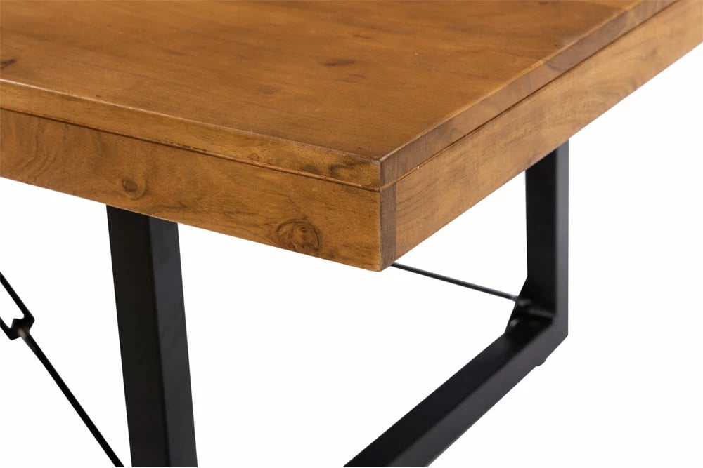 Tavolinë kafeje Wire, ngjyrë arre e zezë, 120x60x40